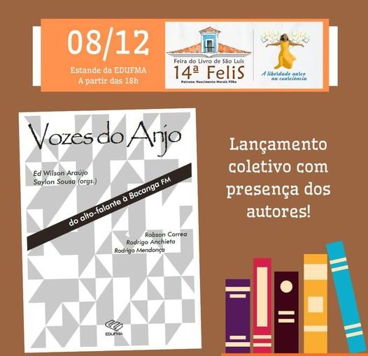 “Vozes do Anjo” será lançado na Feira do Livro de São Luís